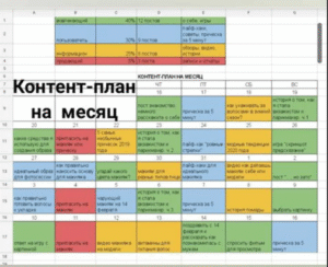 Контент план